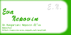 eva nepovin business card